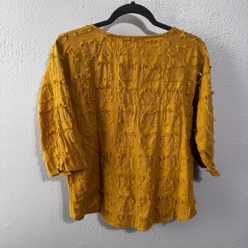 Ellison Gold Boxy Blouse with Embellished Sleeves small - Picture 7 of 7